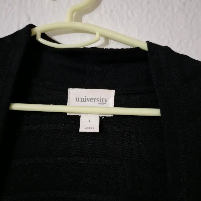 Cárdigan negro University Club talla L - 3