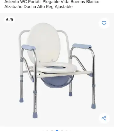 Asiento WC Portátil Plegable Ajustable - miniatura 2