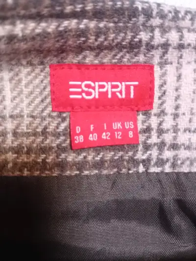 Falda corta a cuadros marrón Esprit - miniatura 2