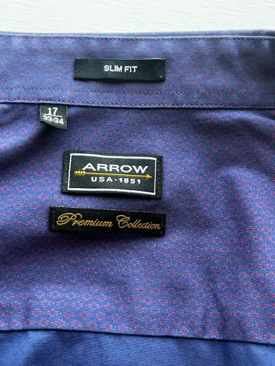 Camisa formal morada Arrow Slim Fit - miniatura 3