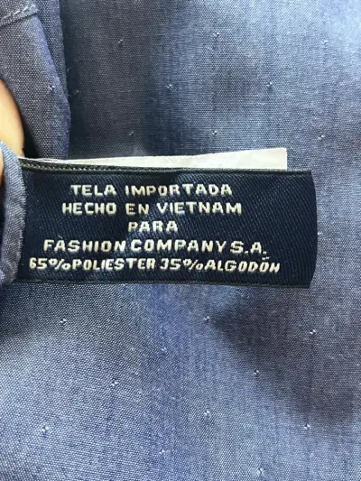 Camisa Van Heusen Slim Fit Azul Talla 16 - miniatura 5