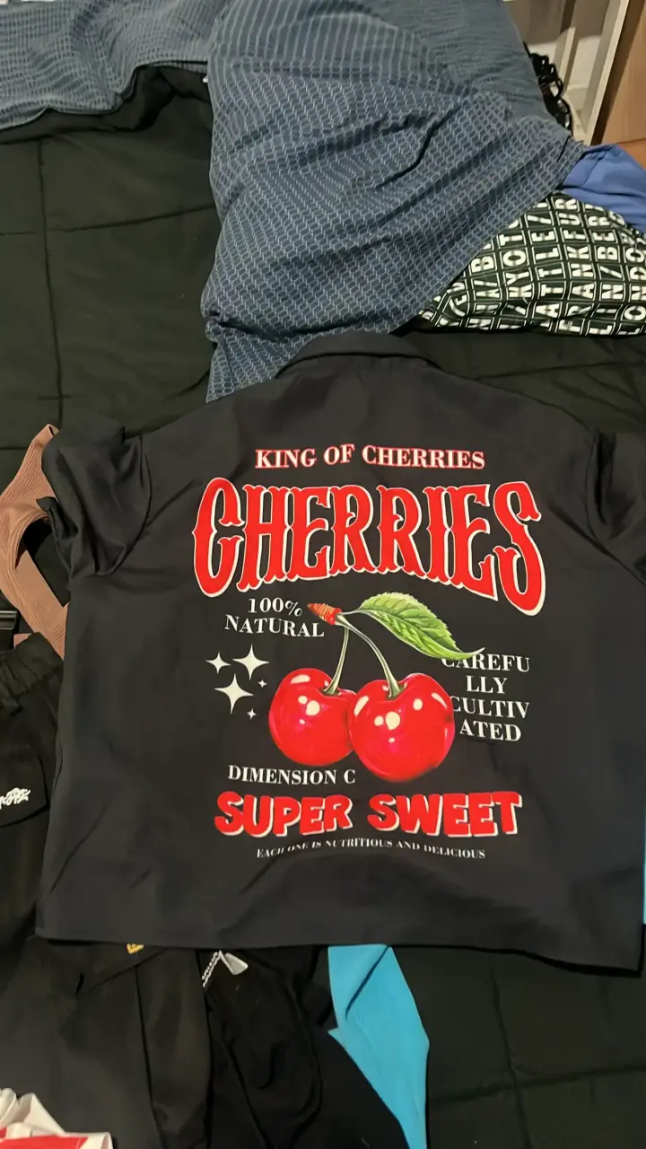 Camisa Negra King of Cherries Estilo Casual - 2