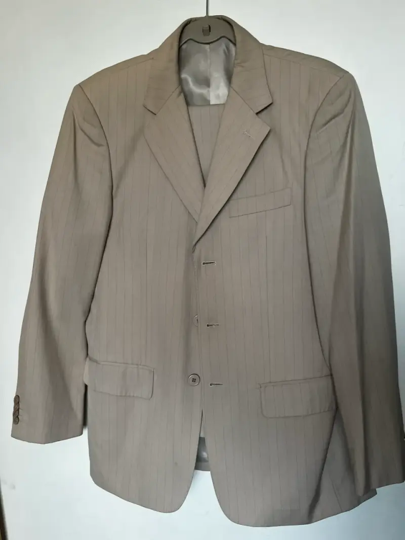Traje de vestir beige a rayas Rainforest - 1