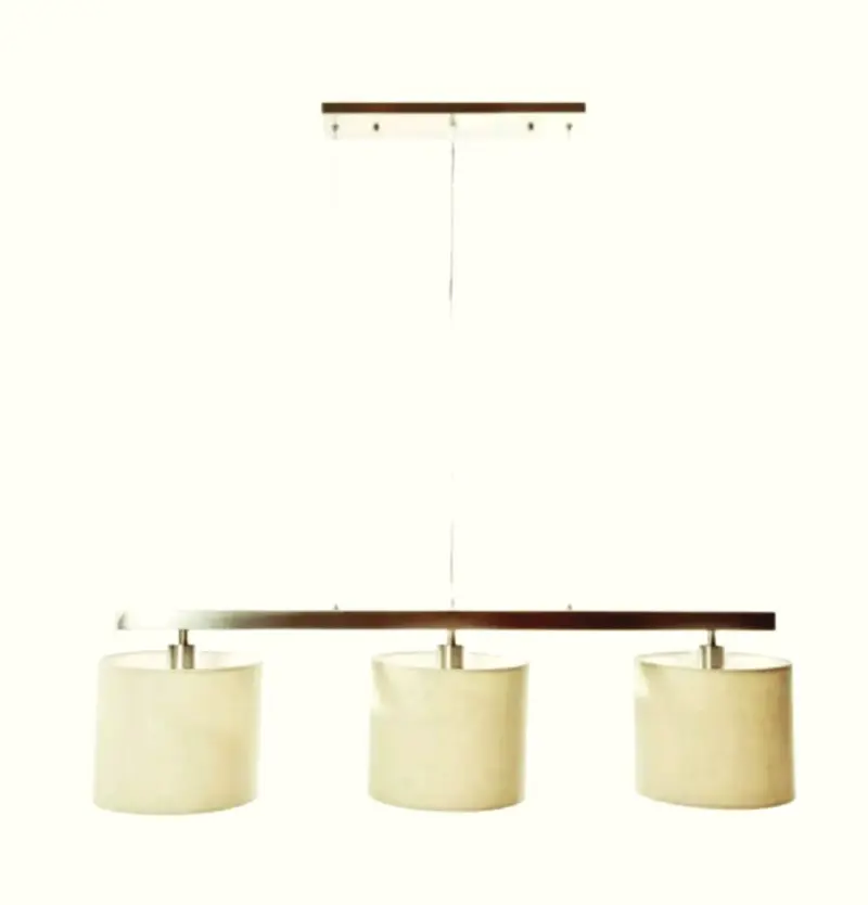 Lámpara colgante triple moderna beige - 1