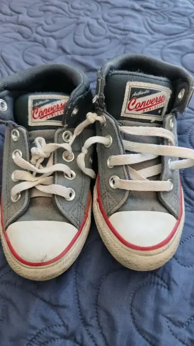 Zapatillas Converse All Star grises para jóvenes - miniatura 1