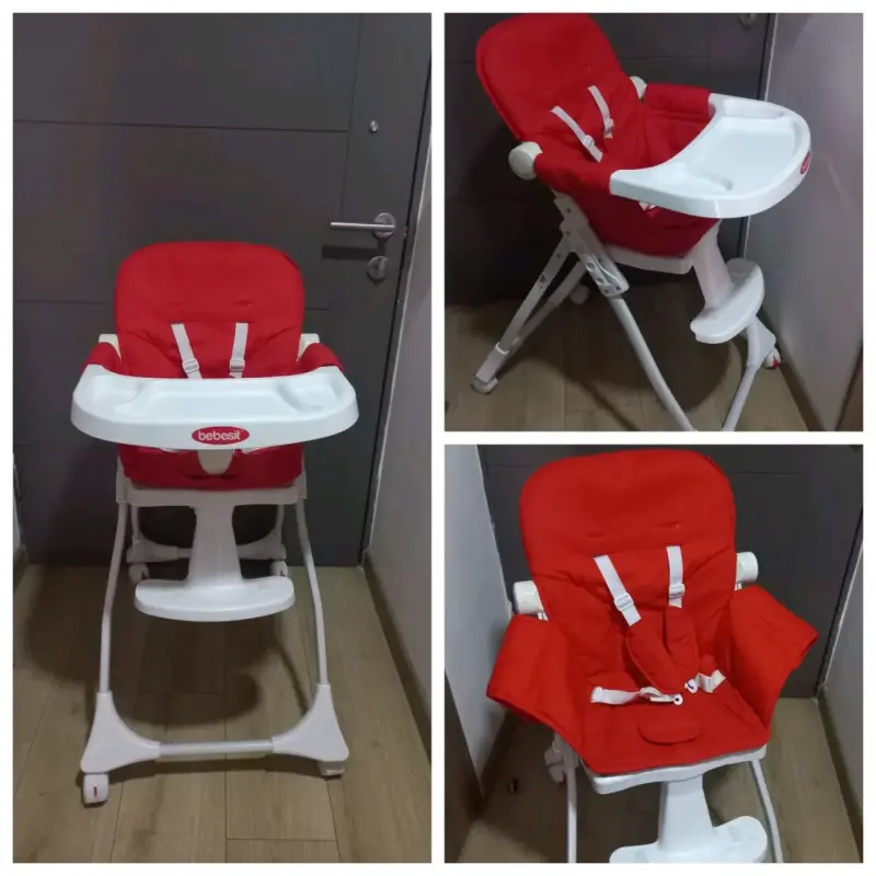 Silla de comer Bebesit roja ajustable