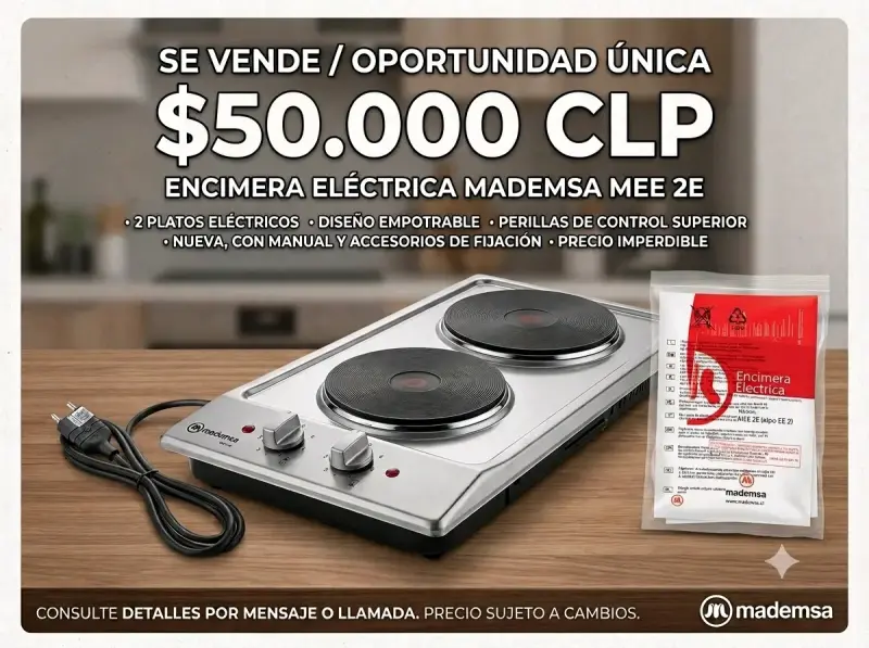 Encimera eléctrica Mademsa MEE 2E nueva - 1