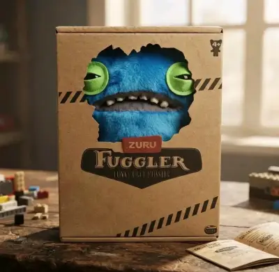 Peluche Fuggler Zuru azul con ojos verdes - miniatura 1