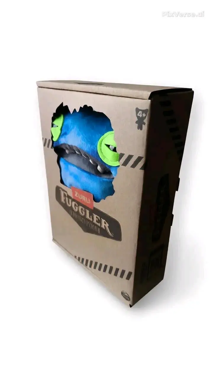 Peluche Fuggler Zuru azul con ojos verdes - 3