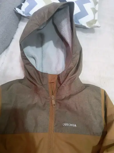 Chaqueta impermeable para niños Quechua marrón - miniatura 4