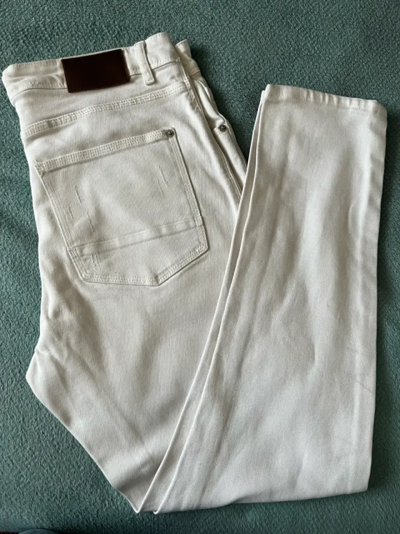 Jeans blancos Basement de algodón - 1