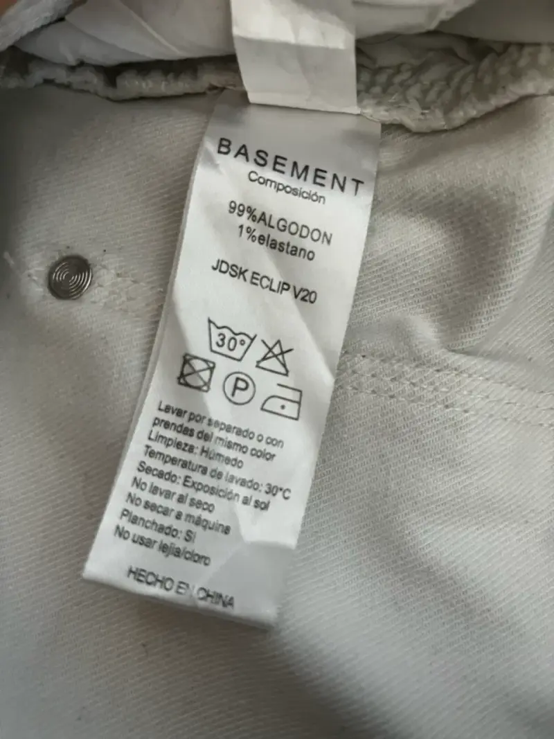 Jeans blancos Basement de algodón - 3