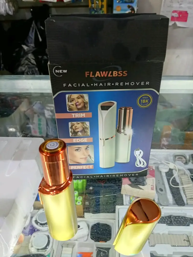 Depilador Facial Flawless Dorado, eléctrico recarg - 3