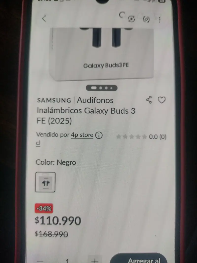 Audífonos Inalámbricos Samsung Galaxy Buds3 FE Negros - 5