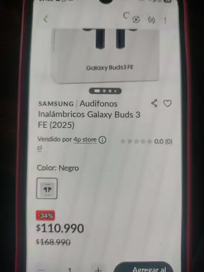 Audífonos Inalámbricos Samsung Galaxy Buds3 FE Negros - miniatura 5