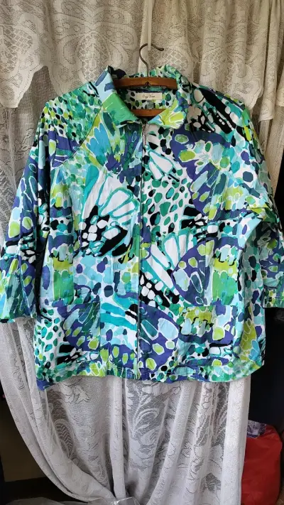 Chaqueta blazer estampada buen estado. - miniatura 1