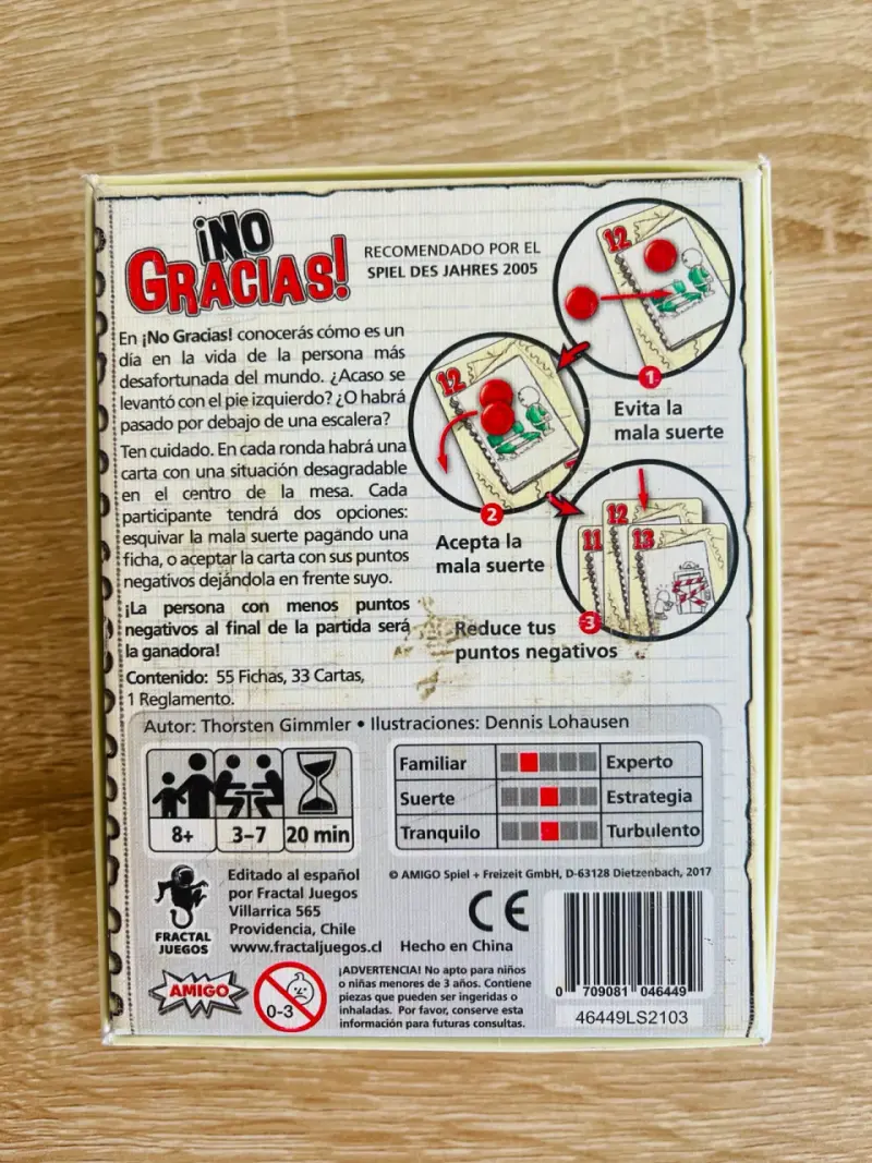 Juego de Mesa ¡No Gracias! Estrategia y Diversión - 2