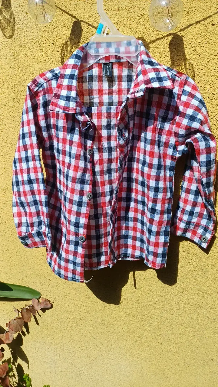Camisa a cuadros para niño talla 2