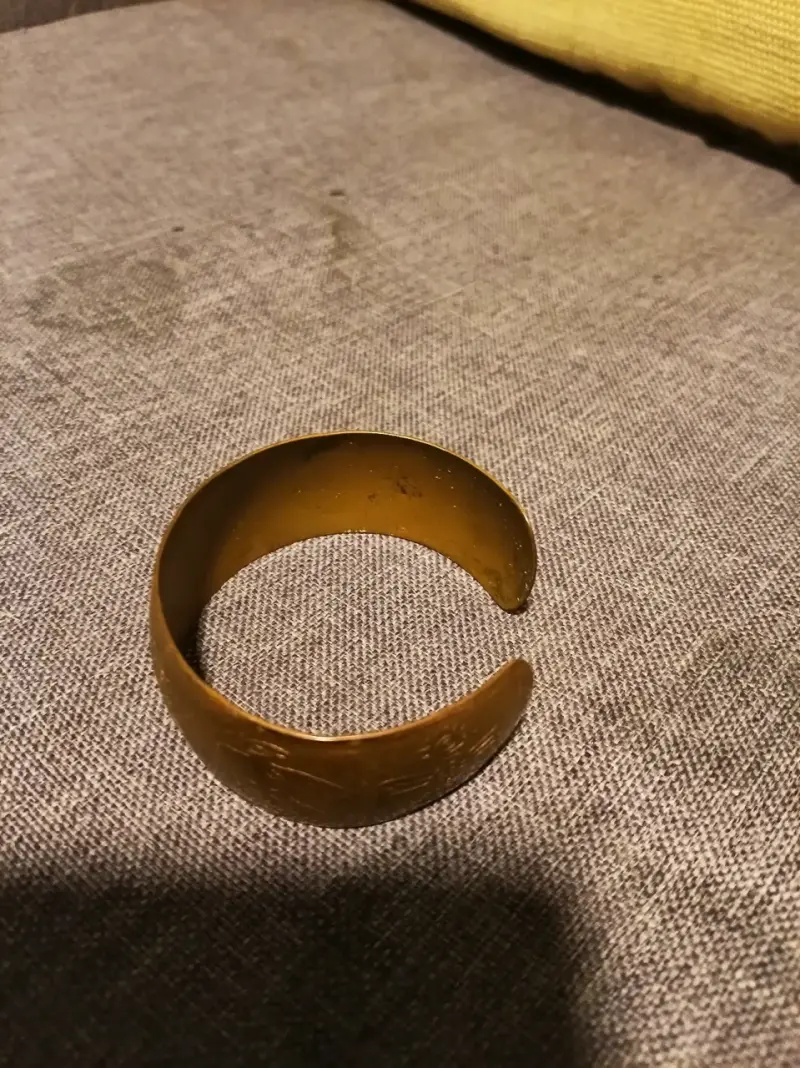 Brazalete de cobre grabado artesanal - 2