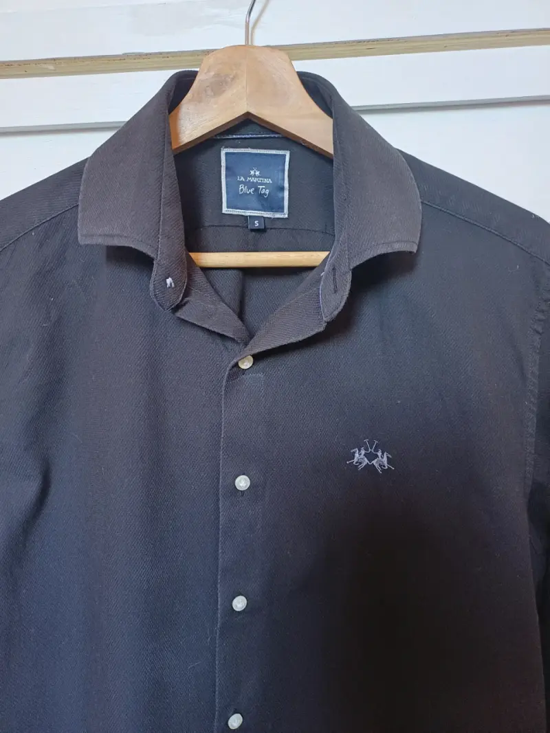 Camisa negra La Martina para hombre - 1