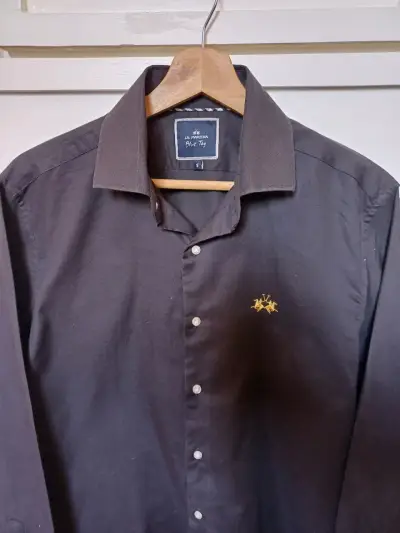 Camisa negra La Martina Blue Tag para hombre - miniatura 1