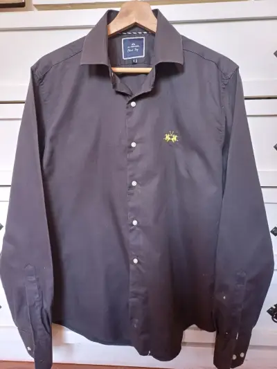 Camisa negra La Martina Blue Tag para hombre - miniatura 2