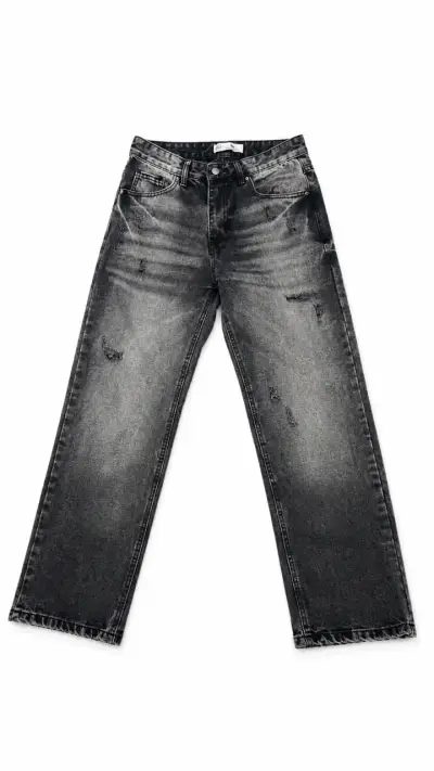 Jeans rectos desgastados para hombre - miniatura 1