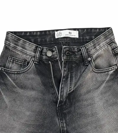 Jeans rectos desgastados para hombre - miniatura 3