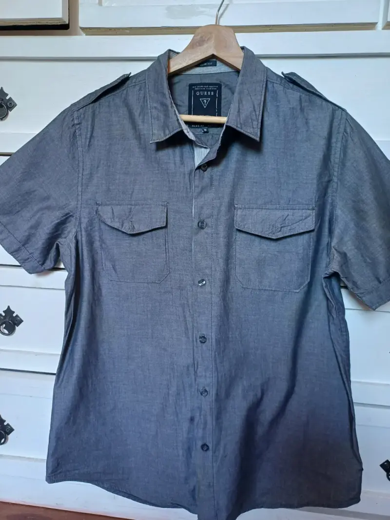 Camisa Hombre Guess Slim Fit Gris - 2