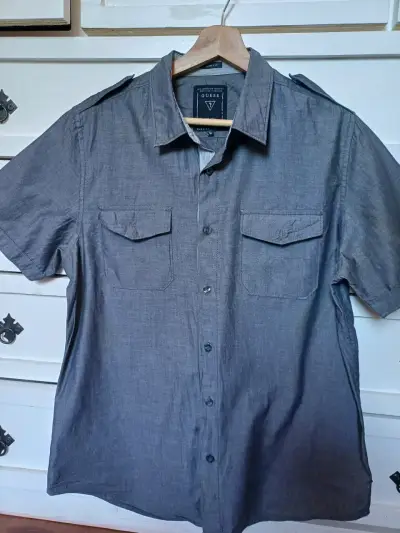 Camisa Hombre Guess Slim Fit Gris - miniatura 2