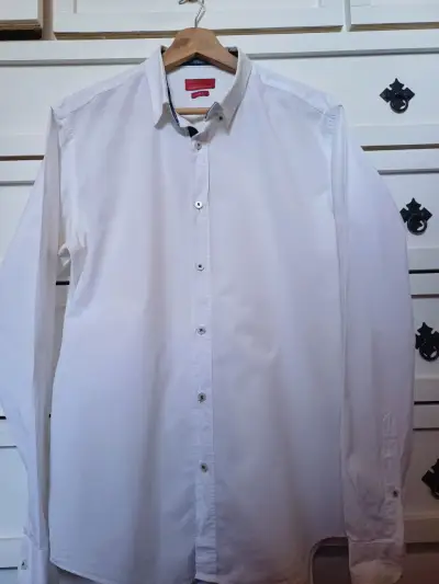 Camisa Blanca Hombre Zara Slim Fit - miniatura 2