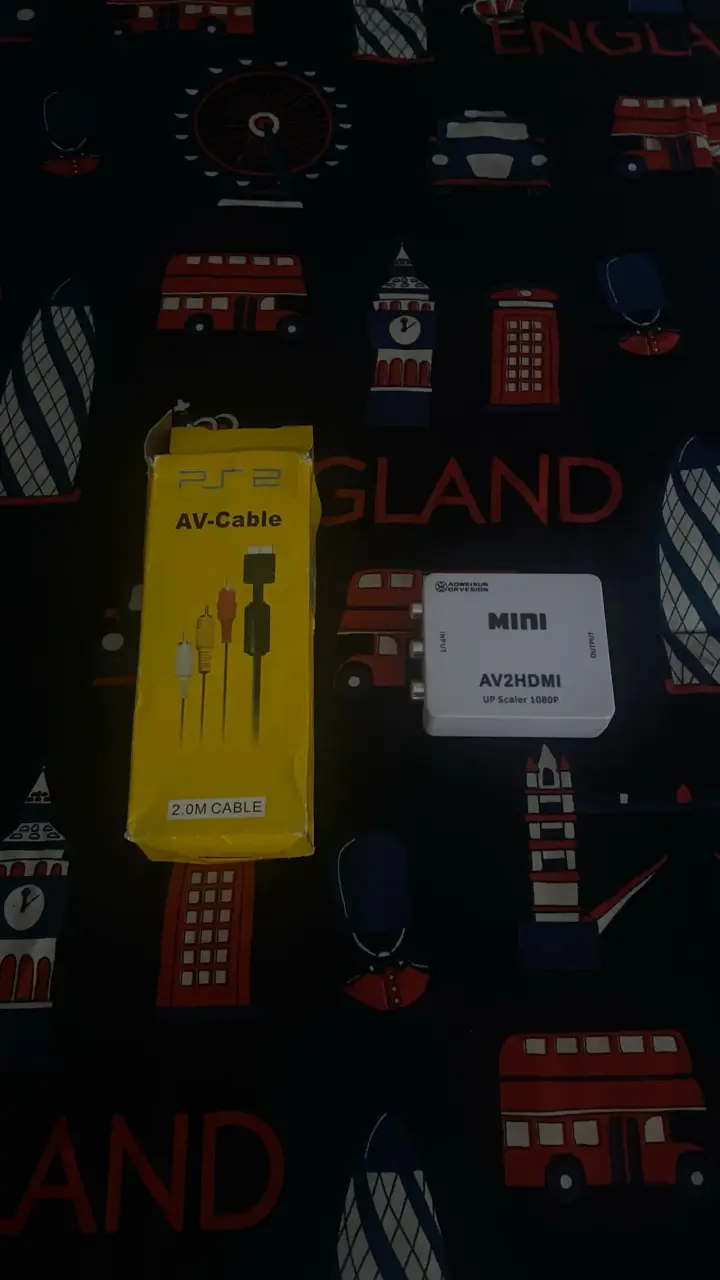 🎮 Kit PS2 / PS3 – Cable AV 2M + Mini AV2HDMI 1080P - 1