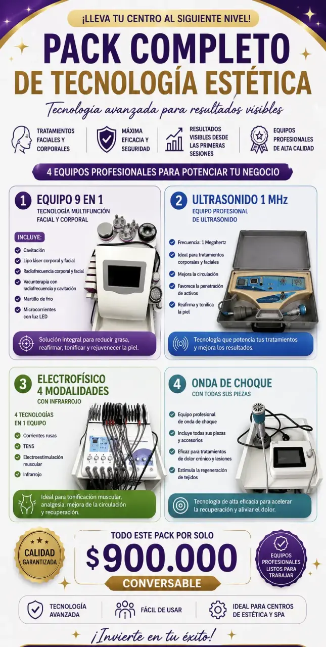 Pack Completo de Tecnología Estética Profesional