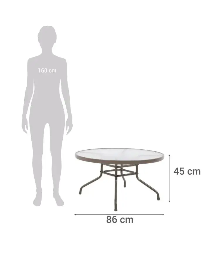 Mesa de Vidrio Redonda para Exterior - 3