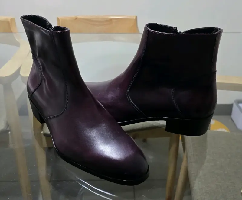 Botines de cuero burgundy Bruno Magli para hombre - 1