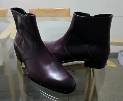 Botines de cuero burgundy Bruno Magli para hombre - miniatura 1