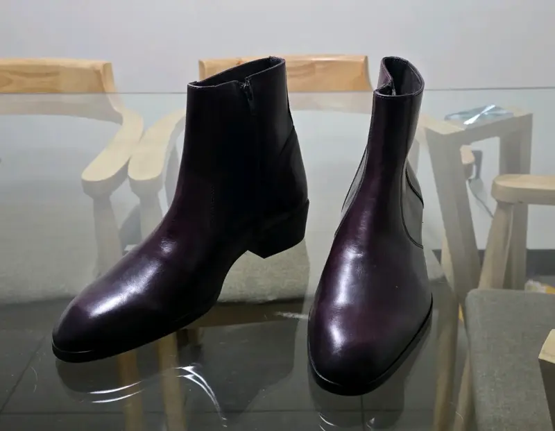 Botines de cuero burgundy Bruno Magli para hombre - 2