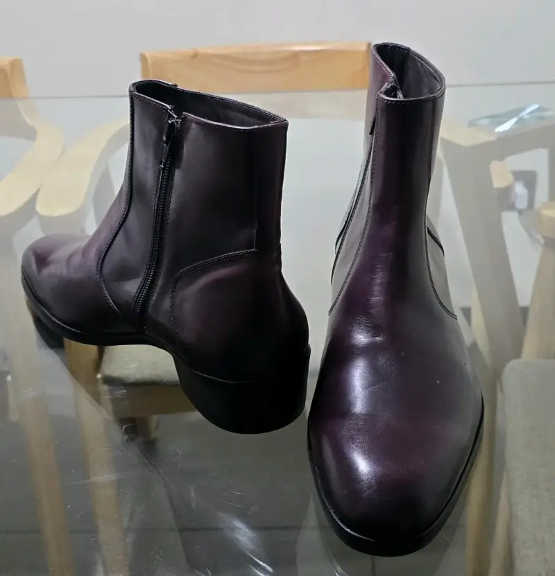 Botines de cuero burgundy Bruno Magli para hombre - 3