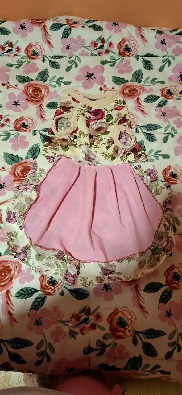 Vestido de huasa para perrita floral talla 8 - 2