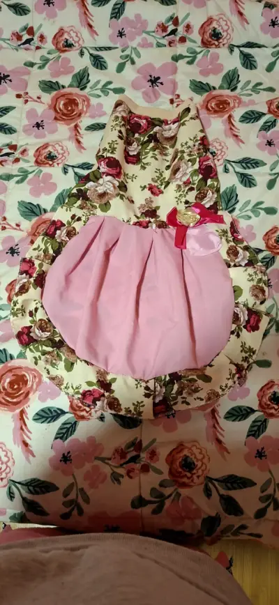 Vestido de huasa para perrita floral talla 8 - miniatura 3