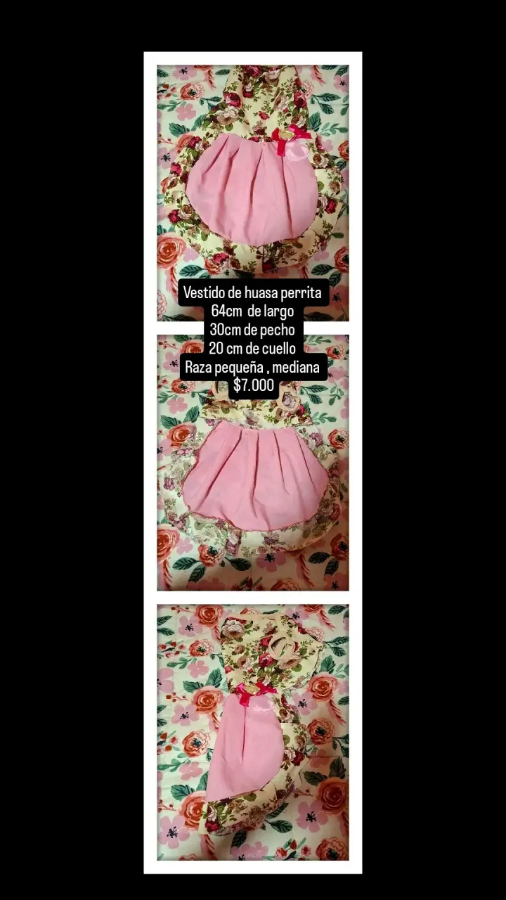 Vestido de huasa para perrita floral talla 8 - 4
