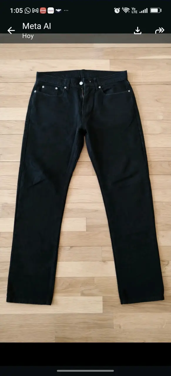 Jeans negros Levi's 508 para hombre talla 34-32 - 2