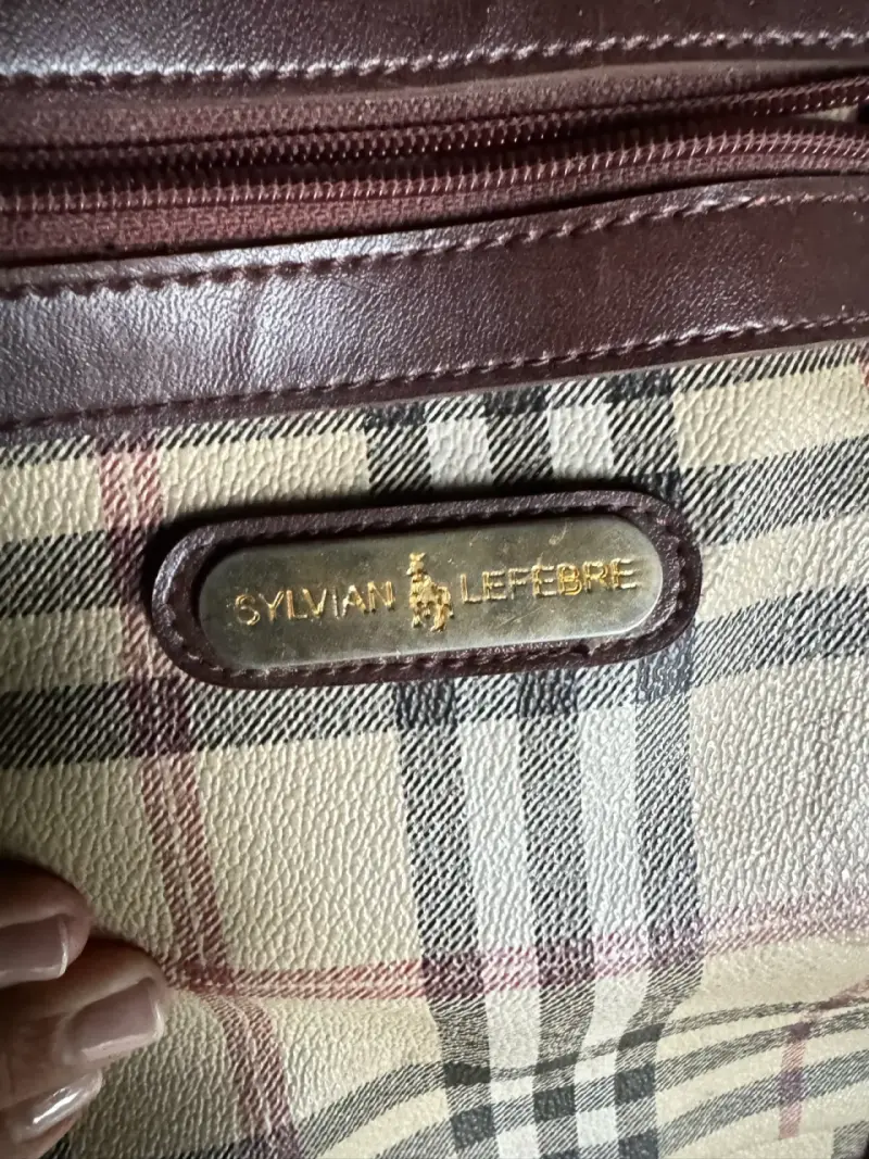 Bolso de viaje grande con diseño de cuadros - 6