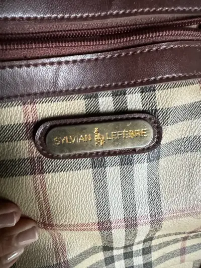 Bolso de viaje grande con diseño de cuadros - miniatura 6