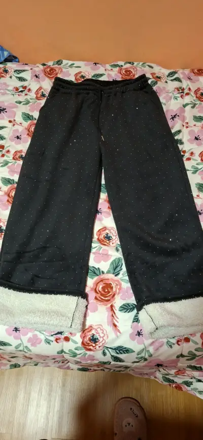 Pantalones térmicos negros con forro polar - miniatura 2