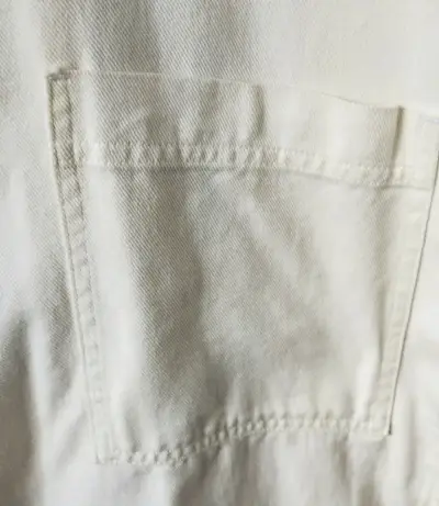 Chaqueta blanca de algodón con cierre - miniatura 3