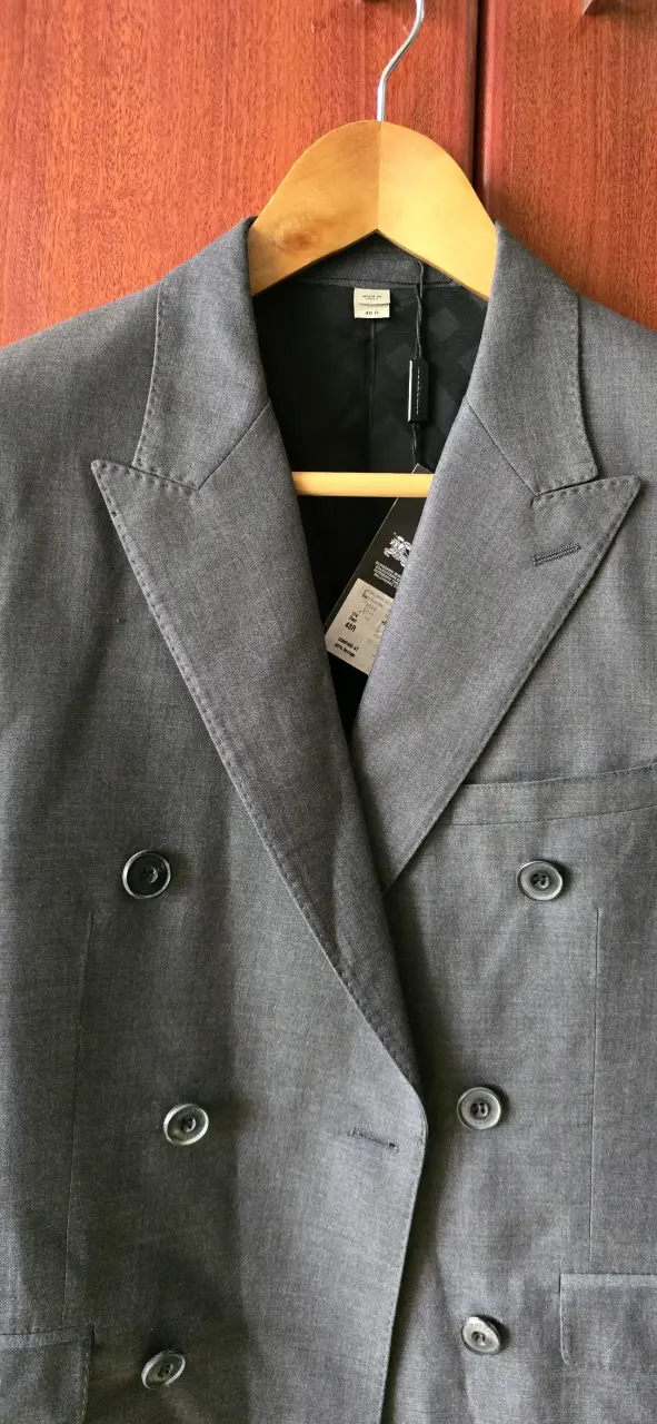 Blazer gris burberry para hombre - 4