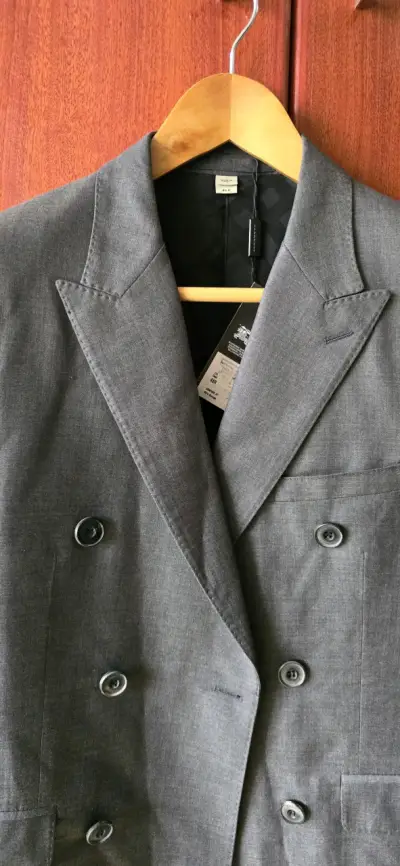 Blazer gris burberry para hombre - miniatura 4