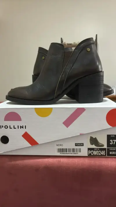 Botines de cuero 37 marrón Pollini talla 37 - miniatura 1