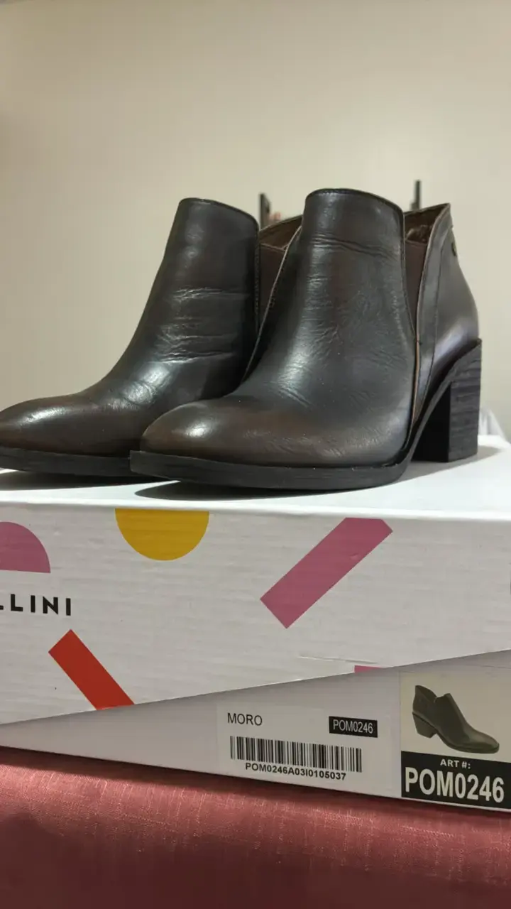 Botines de cuero 37 marrón Pollini talla 37 - 2